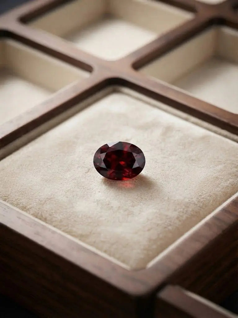 Natural Quality 1 Garnet Gemstones From Brazil, Dimension 6 x4 mm, Weight 0.65 Ct, Shape Oval Cut, GEM-ABC-315