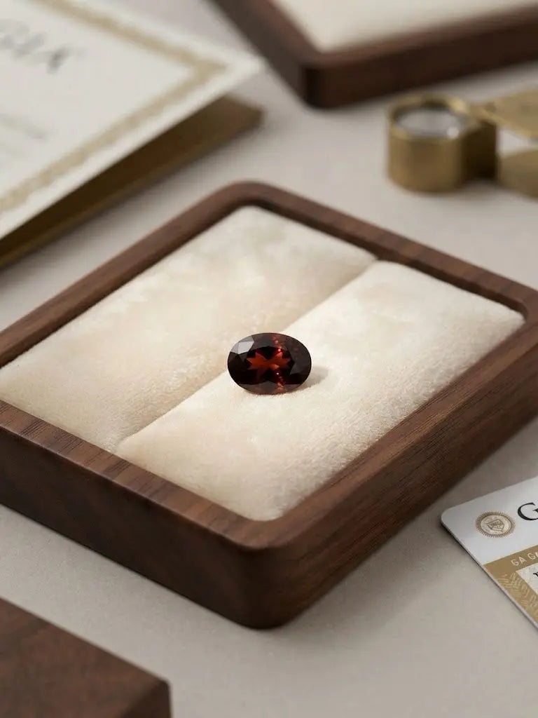 Natural Quality 1 Garnet Gemstones From Brazil, Dimension 6x4 mm, Weight 0.52 Ct, Shape Oval, GEM-ABC-293