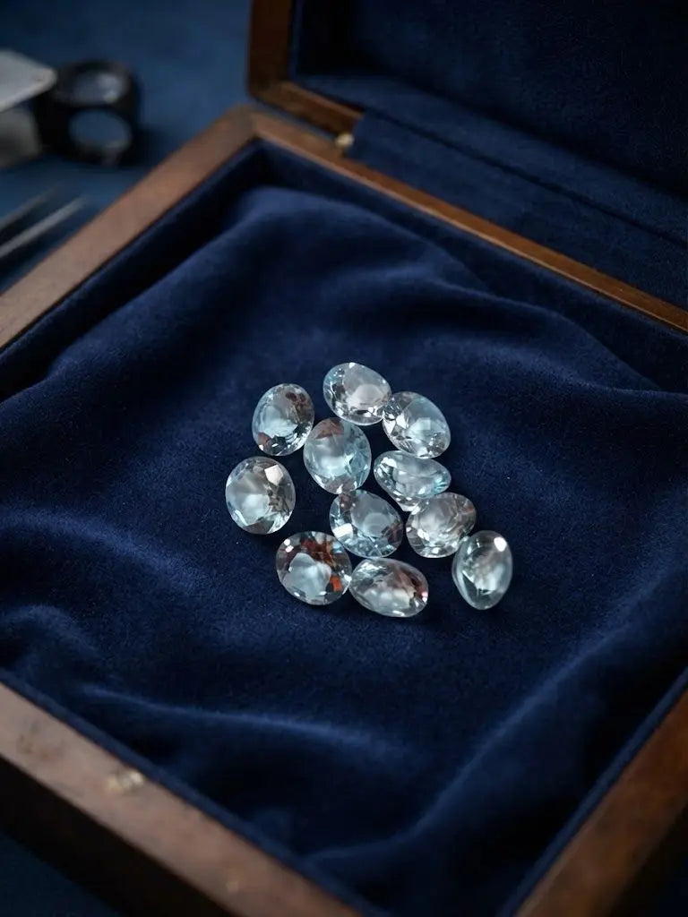 Natural Quality 10 Aquamarine Gemstones From Madagascar, Dimension 5 mm, Weight 3.0 CT, Shape Round cut, GEM-ABC-345