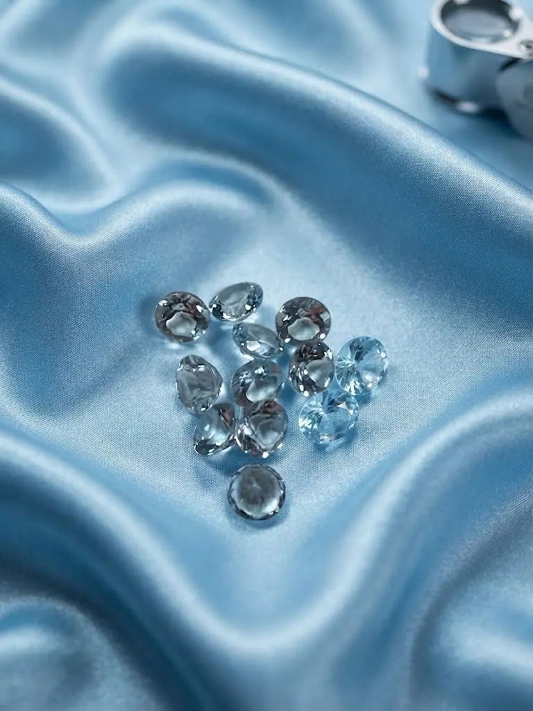 Natural Quality 10 Aquamarine Gemstones From Madagascar, Dimension 5 mm, Weight 3.0 CT, Shape Round cut, GEM-ABC-348