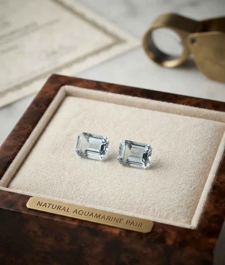 Natural Quality 11 Aquamarine Gemstones From Madagascar, Dimension 11x5 mm, Weight 8. CT, Shape Emerald cut, GEM-ABC-304