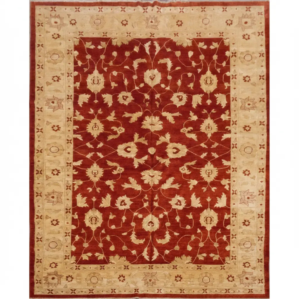 One Of The Kind Afghani Hand-Knotted Rug 13" x 10'1" zandirugs