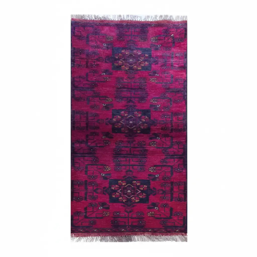 One Of The Kind Afghani Hand-Knotted Rug 1'11" x 5'6" zandirugs