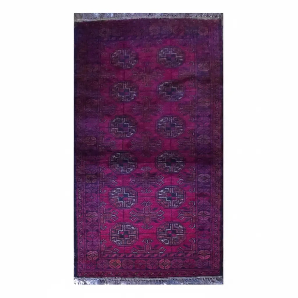 One Of The Kind Afghani Hand-Knotted Rug 1'9" x 5'2" zandirugs