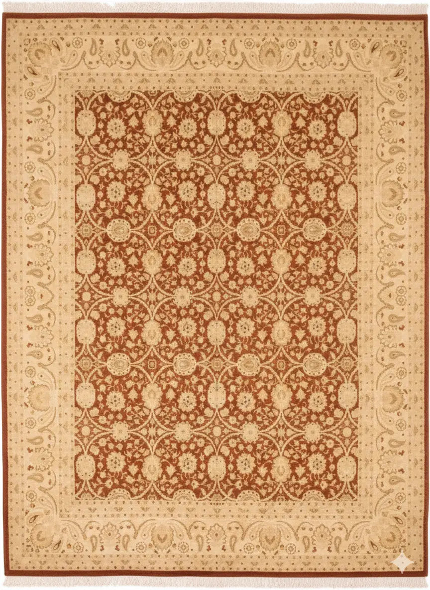 One Of The Kind Afghani Hand-Knotted Rug 7'11" x 10' zandirugs