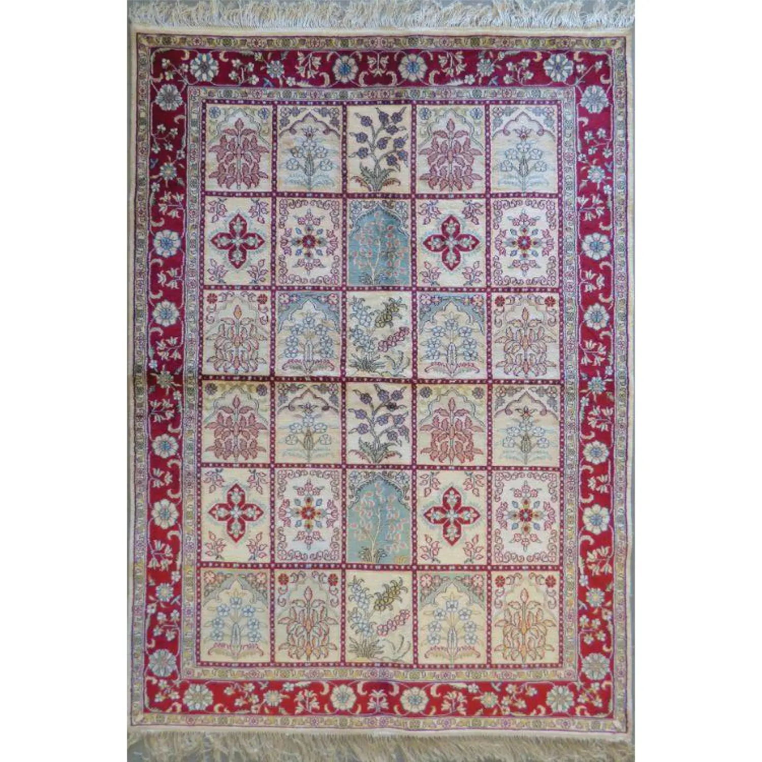 One Of The Kind Hand Made Turkish Silk design rugs size 6' x 4' Abc-Silk-TK002 ABC Rugs Kilims