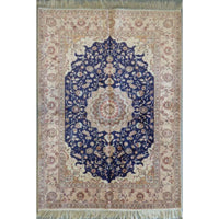 One Of The Kind Hand Made Turkish Silk design rugs size 6' x 4' Abc-Silk-TK007-Blue ABC Rugs Kilims