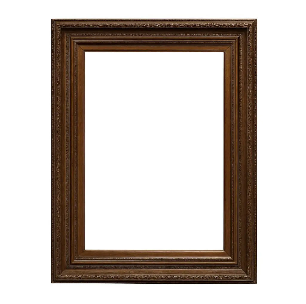 Ornate Gold Rectangulal Mirror Large, heaviely detaited and black framed miror with transparent center, Approx. 30" x 40"