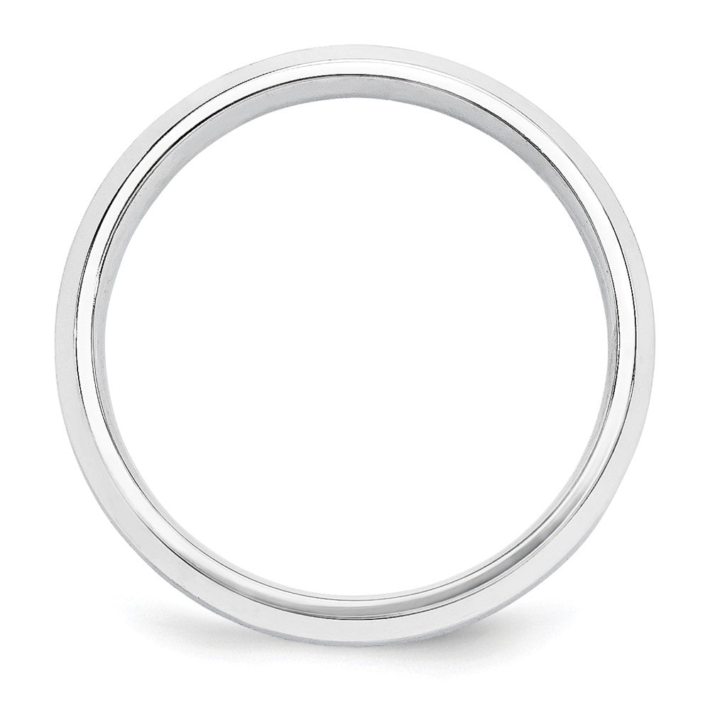 Platinum 5mm Polished Beveled Edge Size 7 Wedding Band