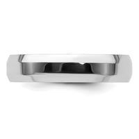 Platinum 5mm Polished Beveled Edge Size 12 Wedding Band