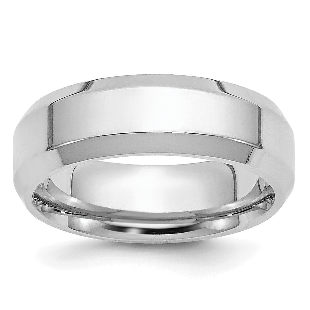 Platinum 6mm Polished Beveled Edge Size 11.5 Wedding Band