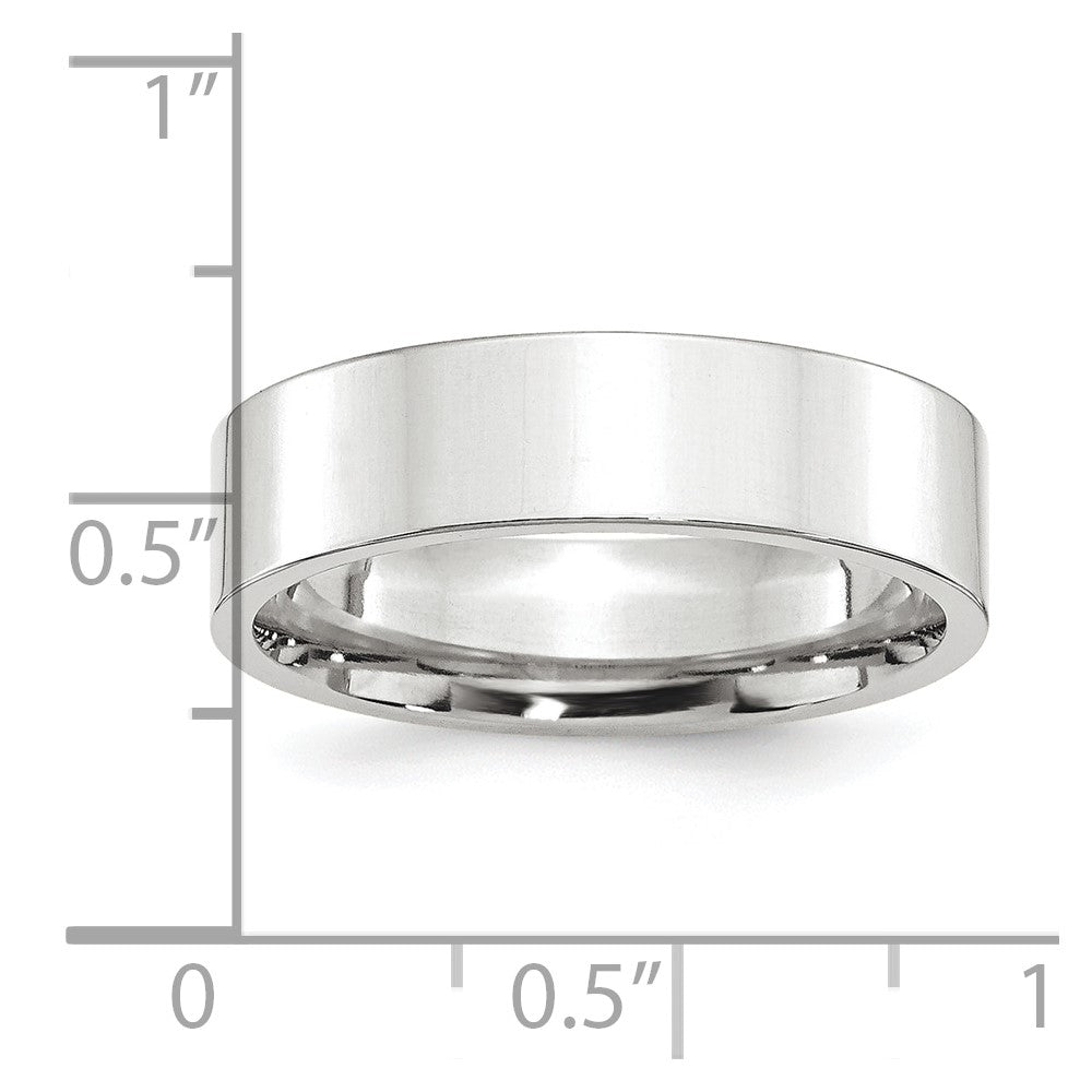 Platinum 6mm Flat Size 7 Wedding Band