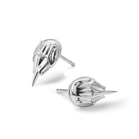 Sterling Silver Rhodium-plated Polished Horseshoe Crab Post Earrings