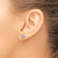 Sterling Silver Rhodium-Plated Crystal Inlay Tiny Turtle Earrings