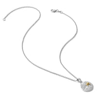 Sterling Silver Rhodium-plated Gold-tone Turtle Crawling In The Sand Pendan