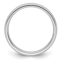 Platinum 3mm Half-Round Comfort Fit Lightweight Band