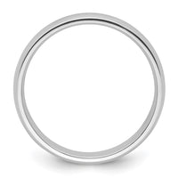 Platinum 4mm Half-Round Comfort Fit Lightweight Band