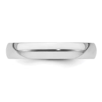 Platinum 4mm Half-Round Comfort Fit Lightweight Band