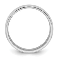 Platinum 8mm Half-Round Comfort Fit Lightweight Band