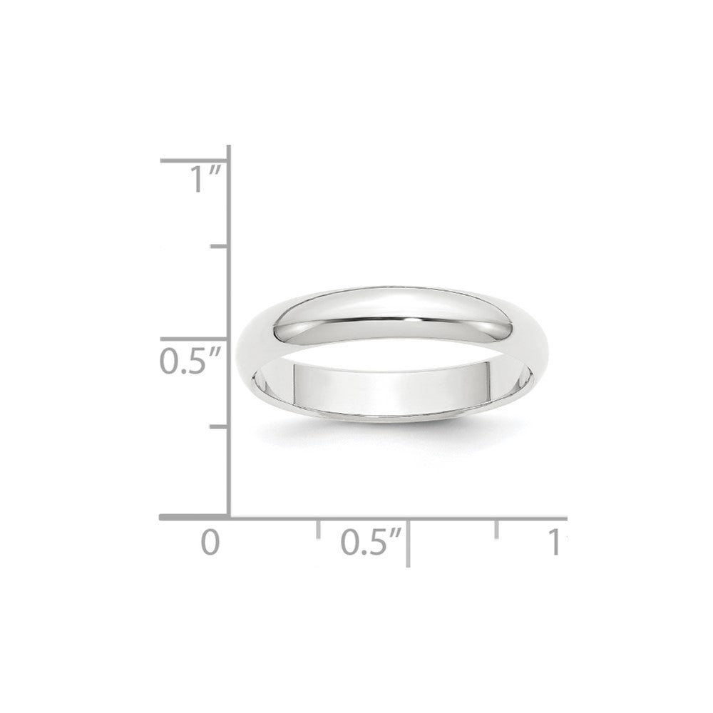 Platinum 4mm Half-Round Featherweight Band