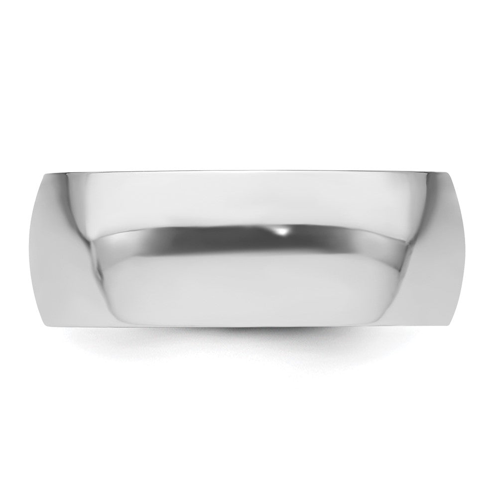 Platinum 8mm Half-Round Featherweight Band