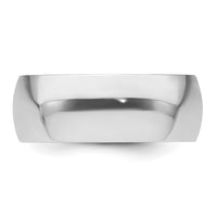 Platinum 8mm Half-Round Featherweight Band