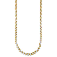 14k 7 ct Lab Grown Dia VS/SI+ G+ 16 in w/ 2 in ext Grad Tennis Necklace