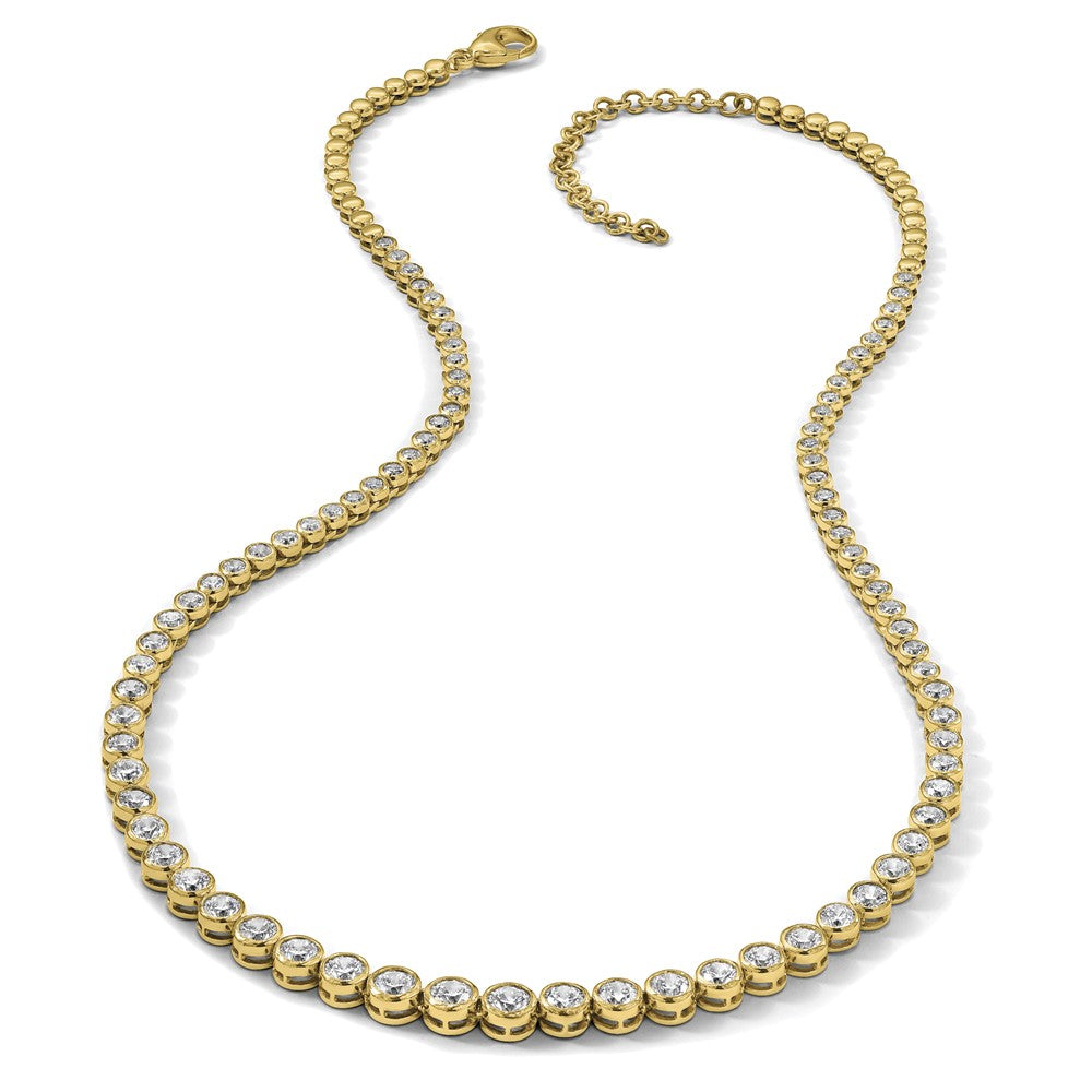 14k 7 ct Lab Grown Dia VS/SI+ G+ 16 in w/ 2 in ext Grad Tennis Necklace