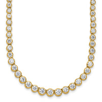 14k 7 ct Lab Grown Dia VS/SI+ G+ 16 in w/ 2 in ext Grad Tennis Necklace