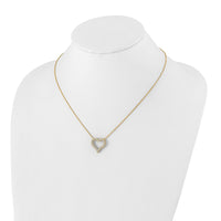 14k 1ct Lab Grown Diamond VS/SI+ G+ Comp 18 in Heart Necklace