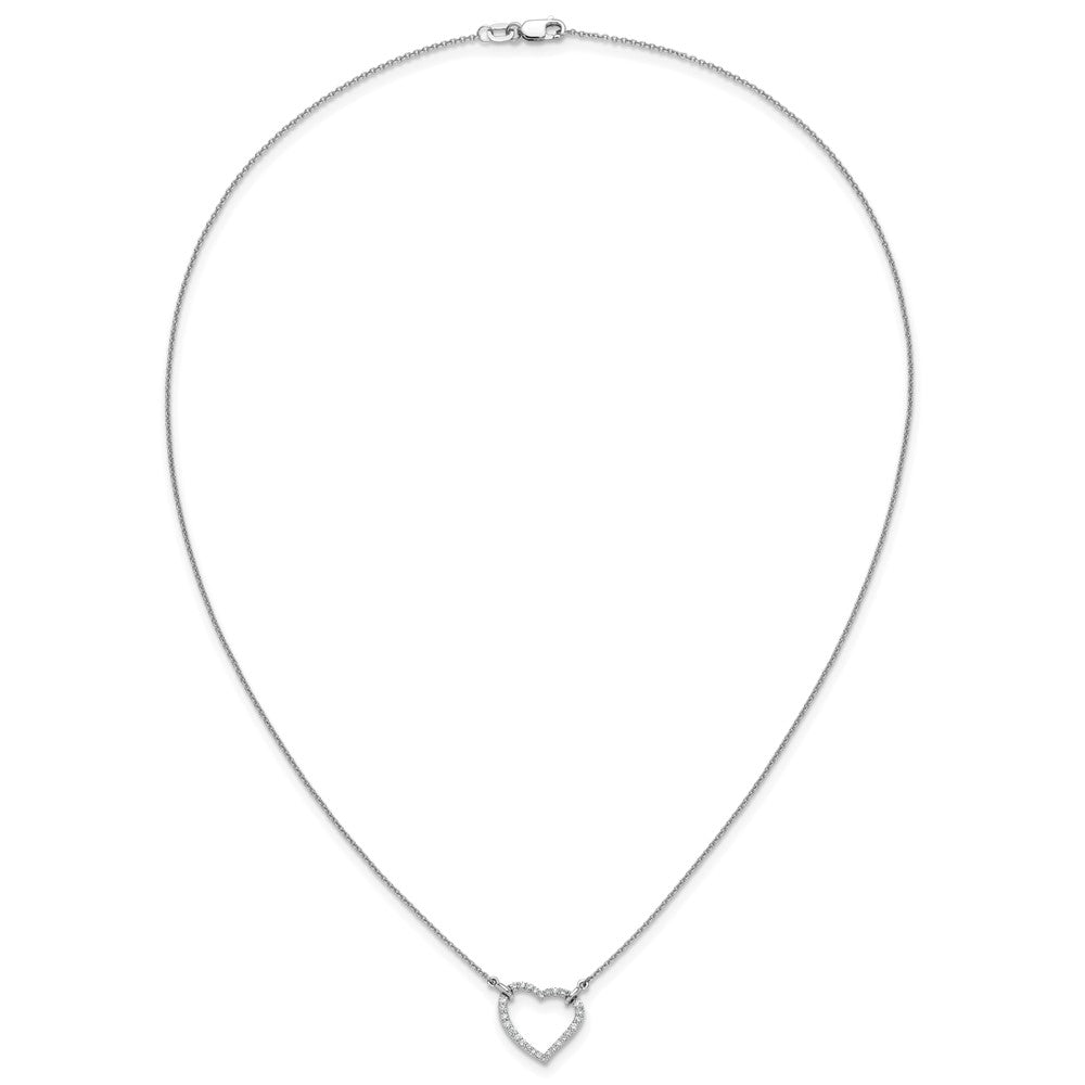 14kw 1/5ct Lab Grown Diamond VS/SI+ G+ Comp 18 in Heart Necklace