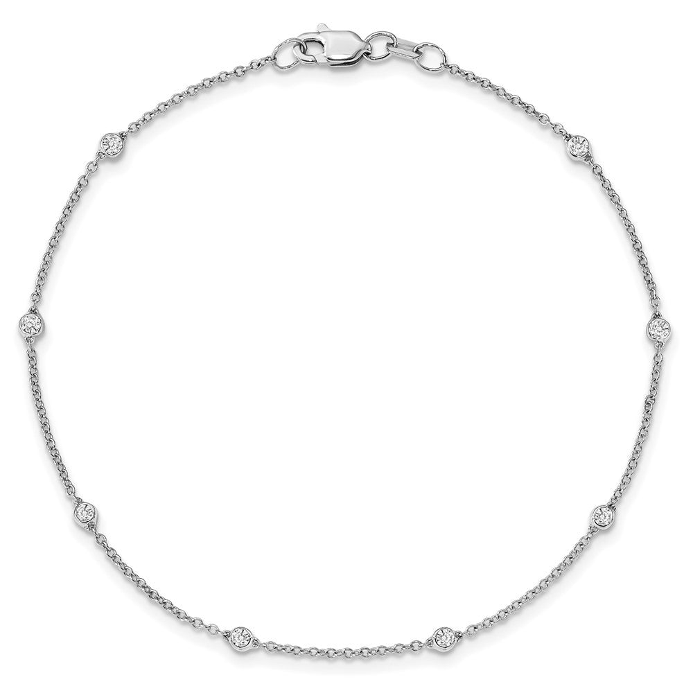 TO 14kw 1/6ct Lab Grown Diamond VS+ F+ Comp. 7 Station 7 inch Bracelet