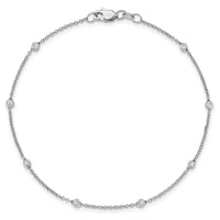 TO 14kw 1/6ct Lab Grown Diamond VS+ F+ Comp. 7 Station 7 inch Bracelet