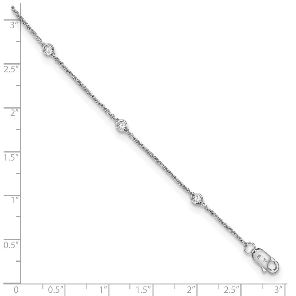 TO 14kw 1/6ct Lab Grown Diamond VS+ F+ Comp. 7 Station 7 inch Bracelet