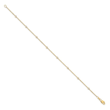 TO 14k 1/6ct Lab Grown Diamond VS+ F+ Comp. 8 Station 8 inch Bracelet