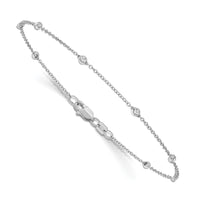 TO 14kw 1/5ct Lab Grown Diamond VS+ F+ Comp. 9 Station 9 inch Bracelet