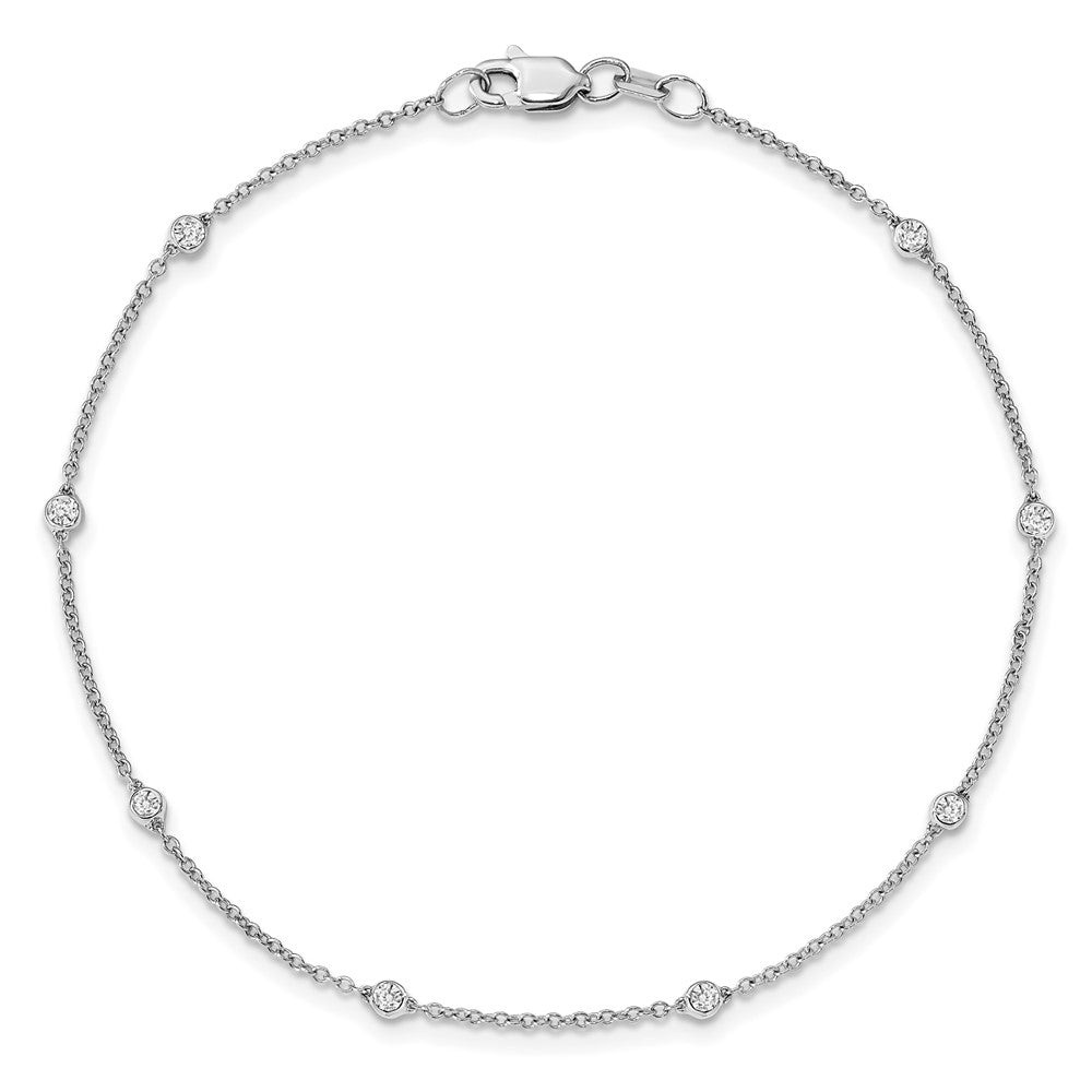 TO 14kw 1/5ct Lab Grown Diamond VS+ F+ Comp. 9 Station 9 inch Bracelet