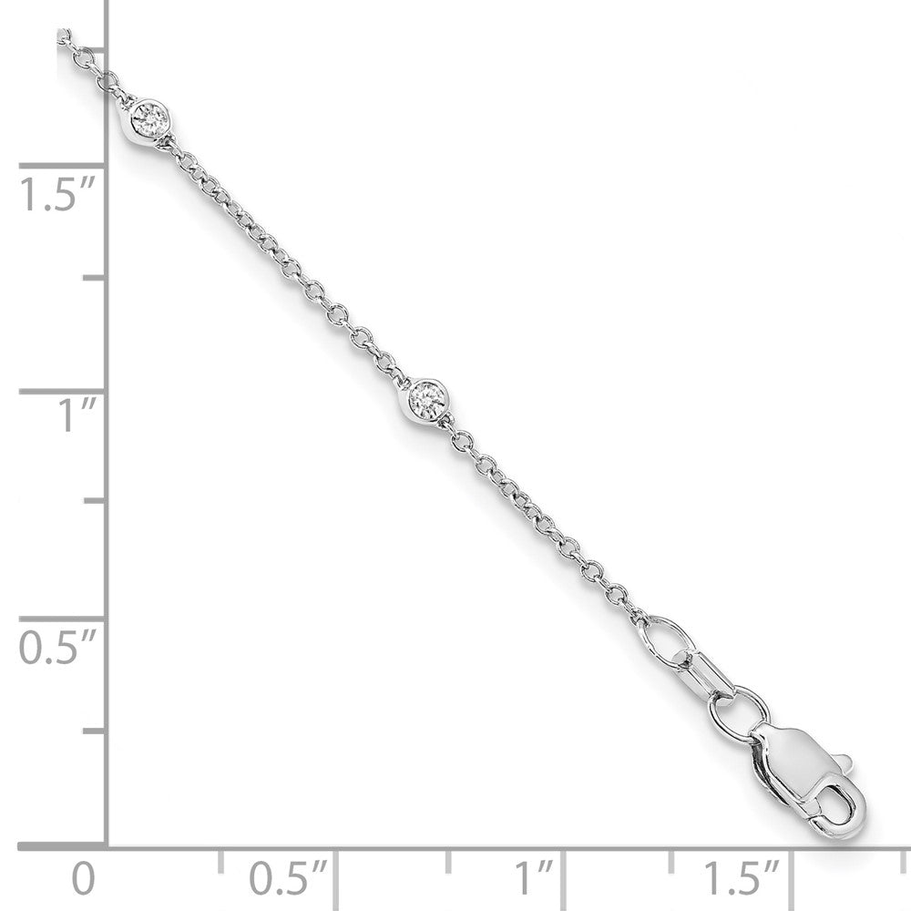 TO 14kw 1/5ct Lab Grown Diamond VS+ F+ Comp. 9 Station 9 inch Bracelet