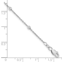 TO 14kw 1/5ct Lab Grown Diamond VS+ F+ Comp. 9 Station 9 inch Bracelet