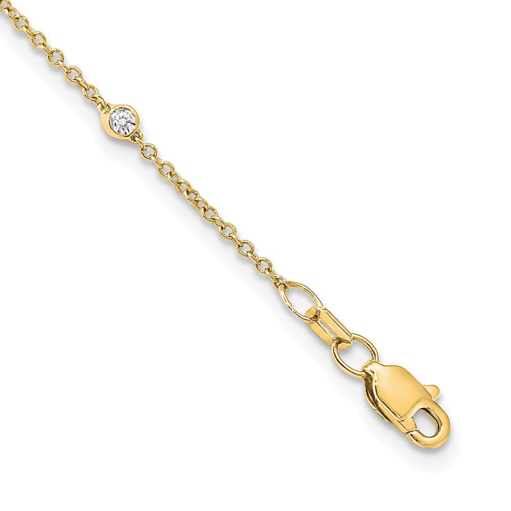 TO 14k 3/8ct Lab Grown Diamond VS+ F+ Comp. 16 Station 16 inch Necklace