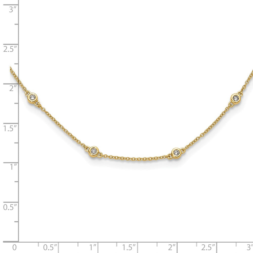 TO 14k 3/8ct Lab Grown Diamond VS+ F+ Comp. 16 Station 16 inch Necklace