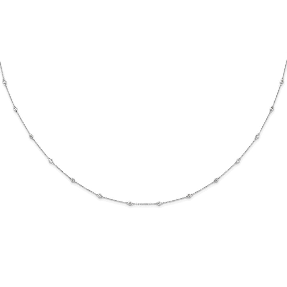 TO 14kw 1/2ct Lab Grown Diamond VS+ F+ Comp. 18 Station 18 inch Necklace