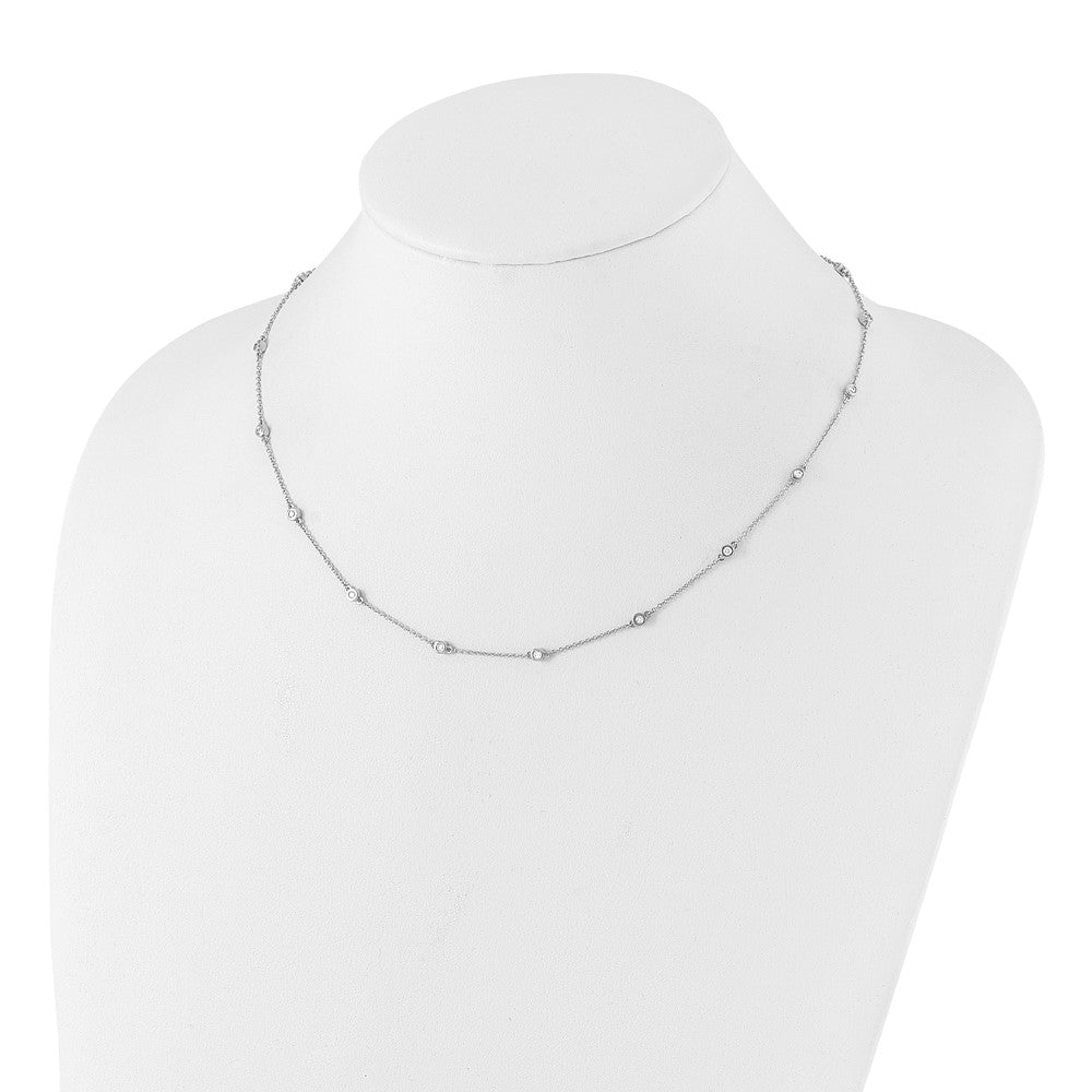 TO 14kw 1/2ct Lab Grown Diamond VS+ F+ Comp. 18 Station 18 inch Necklace