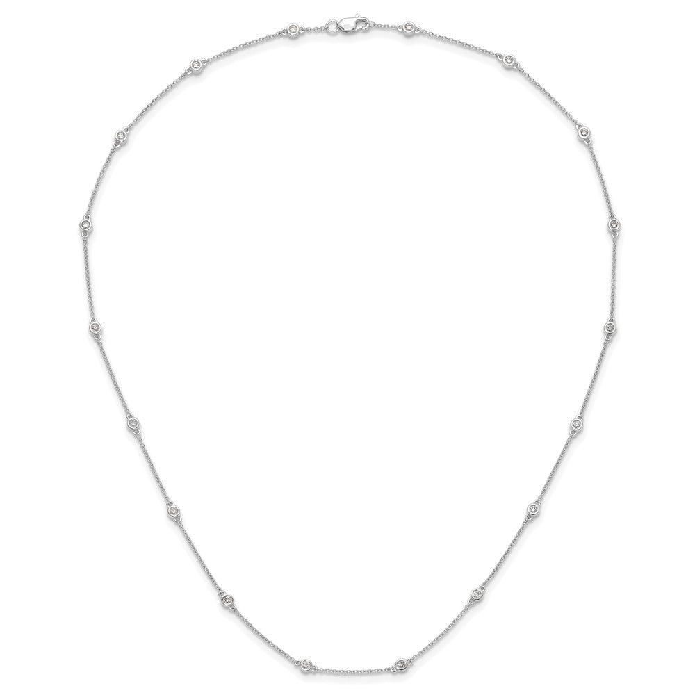 TO 14kw 1/2ct Lab Grown Diamond VS+ F+ Comp. 18 Station 18 inch Necklace
