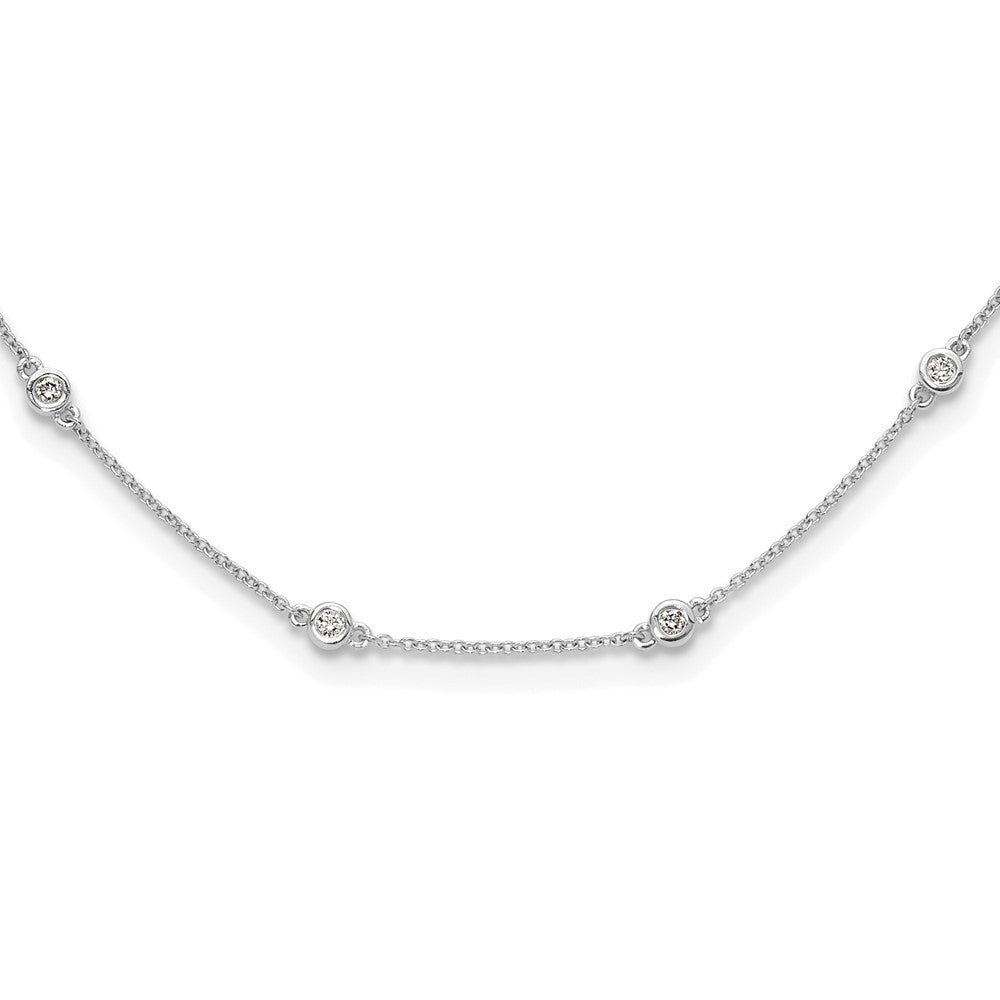 TO 14kw 1/2ct Lab Grown Diamond VS+ F+ Comp. 18 Station 18 inch Necklace