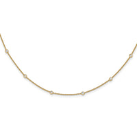 TO 14k 1/2ct Lab Grown Diamond VS+ F+ Comp. 18 Station 18 inch Necklace
