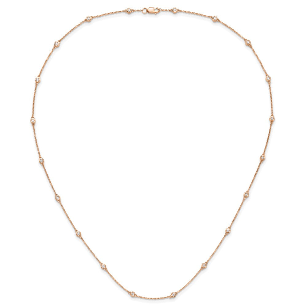 TO 14kr 1/2ct Lab Grown Diamond VS+ F+ Comp. 20 Station 20 inch Necklace