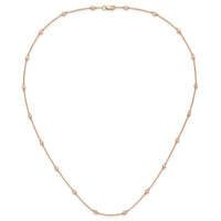 TO 14kr 1/2ct Lab Grown Diamond VS+ F+ Comp. 20 Station 20 inch Necklace