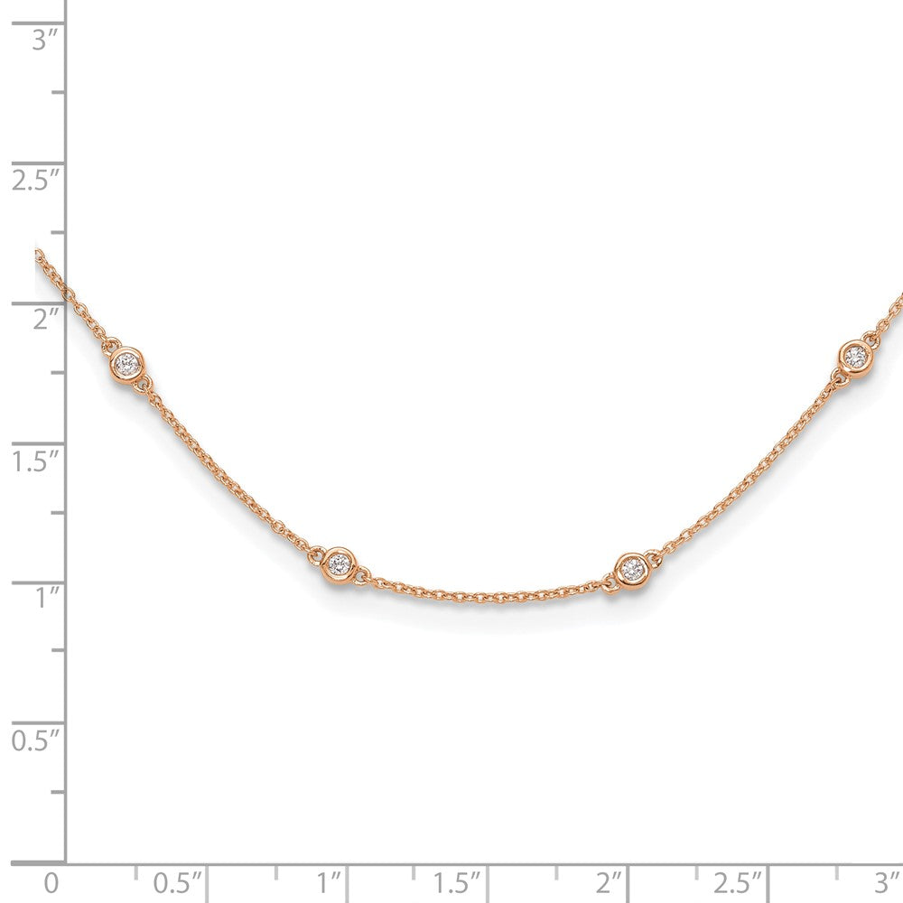 TO 14kr 1/2ct Lab Grown Diamond VS+ F+ Comp. 20 Station 20 inch Necklace