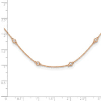 TO 14kr 1/2ct Lab Grown Diamond VS+ F+ Comp. 20 Station 20 inch Necklace